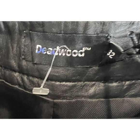 Deadwood Net Sustain Palma Leather Tapered Black Pants Size 0 New - Picture 11 of 12